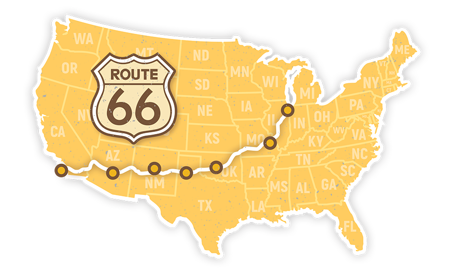 Gilligans Route 66 Map WEB