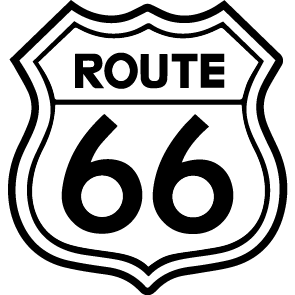 Route 66 BW Shield 1