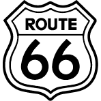 Route 66 BW Shield